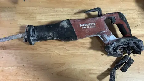 Battery fire in underground storage