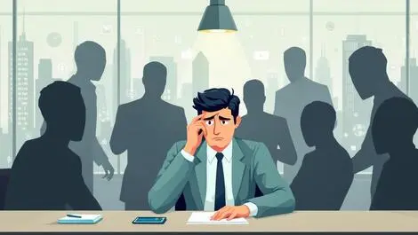 Worried businessman modern european office identity fraud cyber threats digital identity theft