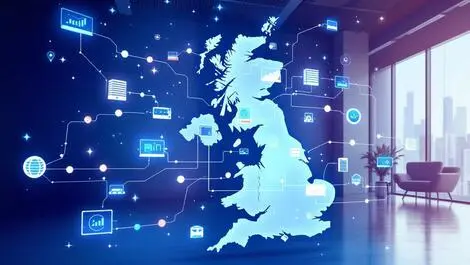 Uk data sharing servers data streams network modern business office analytics