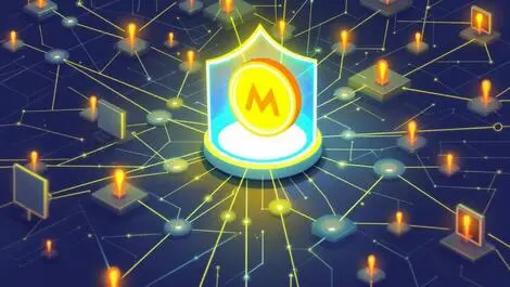 Digital network attack monero coin protective shield cybersecurity defense