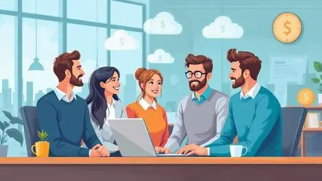 Small business owners office computer cloud finance solutions uk smes