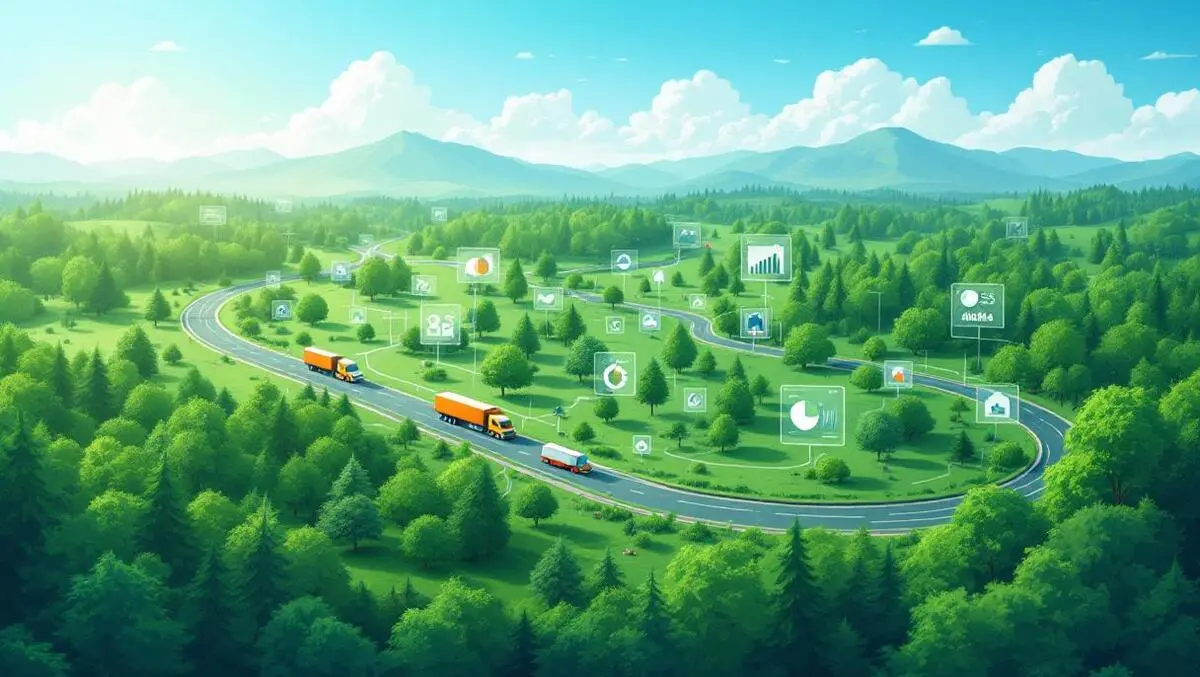 Forest monitoring digital dashboards supply chain trucks environmental compliance