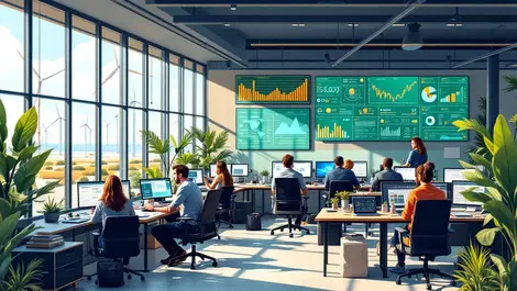 Modern office south australia professionals computers digital screens renewable energy