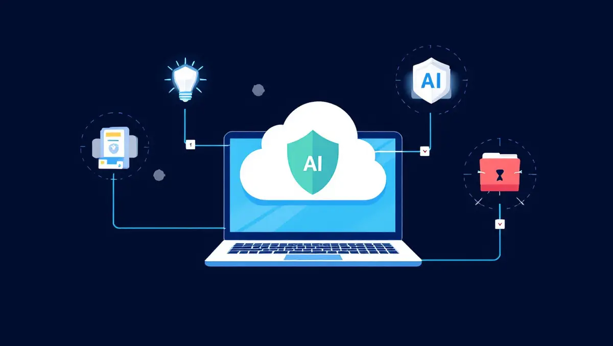 Laptop cloud storage shield file security ai threat detection recovery