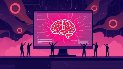 Digital illustration ai brain cracked computer screen vulnerabilities threats