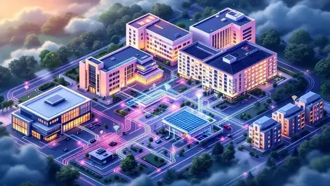 Modern campus multi site broadband fiber wifi solar network