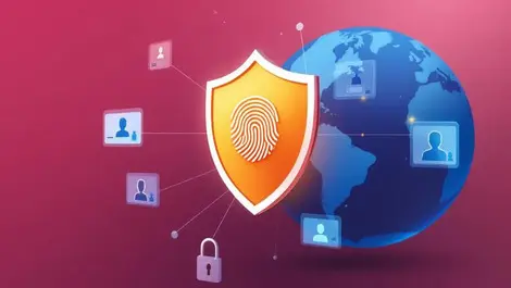 Global secure digital identity shield fingerprint id cards net