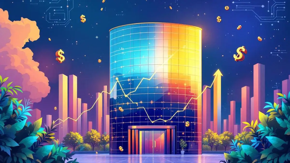 Modern indian office mphasis style glass with graphs ai finance