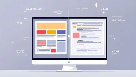 Web grid and desktop xaml split ui on single monitor vector