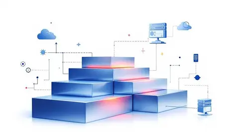 Layered metallic staircase partner tiers global it support